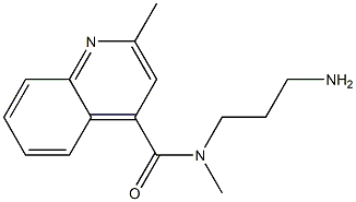 N-(3-aminopropyl)-N,2-dimethylquinoline-4-carboxamide 结构式