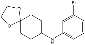 N-(3-bromophenyl)-1,4-dioxaspiro[4.5]decan-8-amine 结构式
