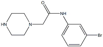 N-(3-bromophenyl)-2-(piperazin-1-yl)acetamide 结构式