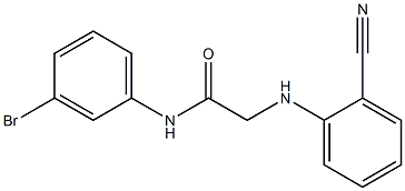 N-(3-bromophenyl)-2-[(2-cyanophenyl)amino]acetamide 结构式