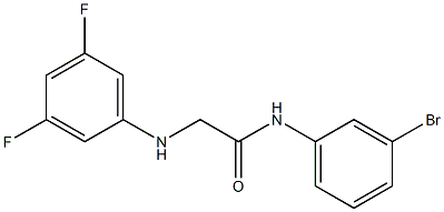 N-(3-bromophenyl)-2-[(3,5-difluorophenyl)amino]acetamide 结构式