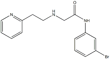 N-(3-bromophenyl)-2-{[2-(pyridin-2-yl)ethyl]amino}acetamide 结构式