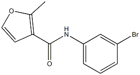 N-(3-bromophenyl)-2-methyl-3-furamide 结构式