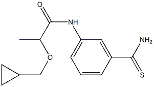 N-(3-carbamothioylphenyl)-2-(cyclopropylmethoxy)propanamide 结构式