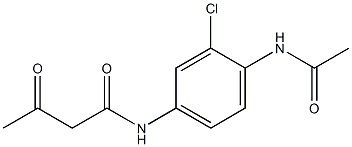 N-(3-chloro-4-acetamidophenyl)-3-oxobutanamide 结构式