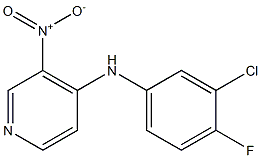 N-(3-chloro-4-fluorophenyl)-3-nitropyridin-4-amine 结构式