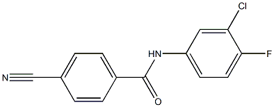 N-(3-chloro-4-fluorophenyl)-4-cyanobenzamide 结构式