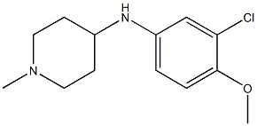 N-(3-chloro-4-methoxyphenyl)-1-methylpiperidin-4-amine 结构式