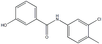 N-(3-chloro-4-methylphenyl)-3-hydroxybenzamide 结构式