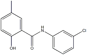 N-(3-chlorophenyl)-2-hydroxy-5-methylbenzamide 结构式