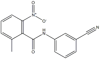 N-(3-cyanophenyl)-2-methyl-6-nitrobenzamide 结构式