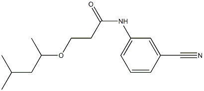 N-(3-cyanophenyl)-3-[(4-methylpentan-2-yl)oxy]propanamide 结构式