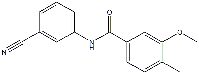 N-(3-cyanophenyl)-3-methoxy-4-methylbenzamide 结构式