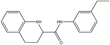 N-(3-ethylphenyl)-1,2,3,4-tetrahydroquinoline-2-carboxamide 结构式