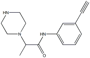 N-(3-ethynylphenyl)-2-(piperazin-1-yl)propanamide 结构式