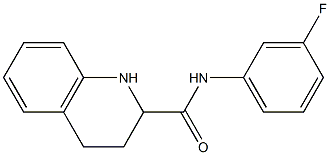 N-(3-fluorophenyl)-1,2,3,4-tetrahydroquinoline-2-carboxamide 结构式