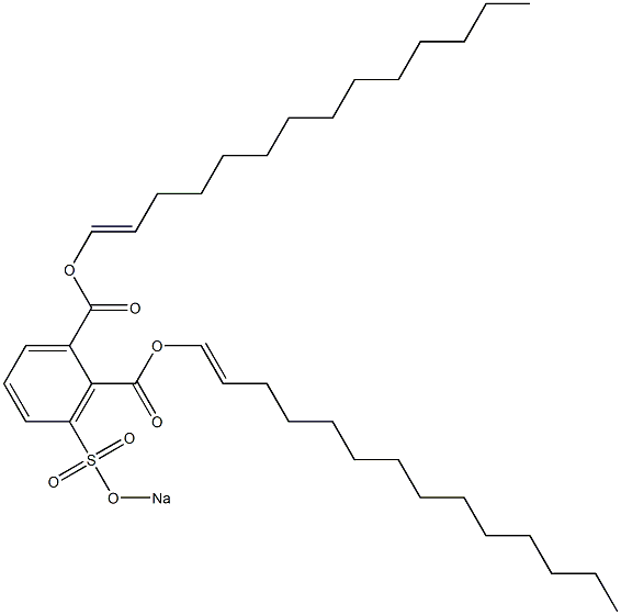 3-(Sodiosulfo)phthalic acid di(1-tetradecenyl) ester 结构式