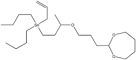 3-[3-(1,3-Dioxepan-2-yl)propyloxy]allyltributylstannane 结构式