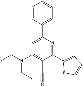 2-(2-Thienyl)-4-(diethylamino)-6-phenylpyridine-3-carbonitrile 结构式