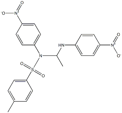 N-[1-[(4-Nitrophenyl)amino]ethyl]-N-(4-nitrophenyl)-4-methylbenzenesulfonamide 结构式