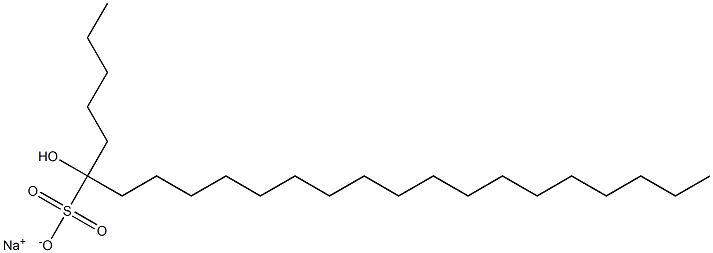 6-Hydroxytetracosane-6-sulfonic acid sodium salt 结构式