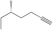 [S,(+)]-5-Methyl-1-heptyne 结构式