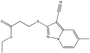 3-[(3-Cyano-5-methylpyrazolo[1,5-a]pyridin-2-yl)thio]propionic acid ethyl ester 结构式