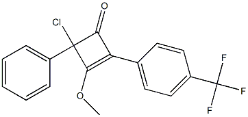 2-[4-(Trifluoromethyl)phenyl]-4-phenyl-4-chloro-3-methoxycyclobuta-2-en-1-one 结构式