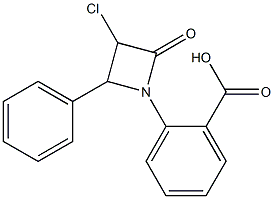 2-(2-Phenyl-3-chloro-4-oxo-1-azetidinyl)benzoic acid 结构式