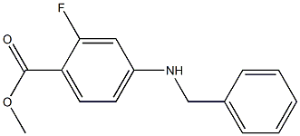 4-Benzylamino-2-fluorobenzoic acid methyl ester 结构式