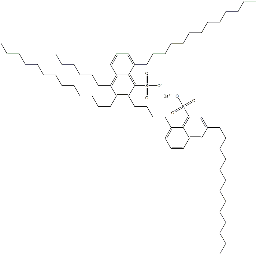 Bis(3,8-ditridecyl-1-naphthalenesulfonic acid)barium salt 结构式