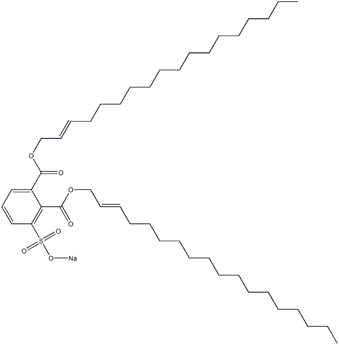 3-(Sodiosulfo)phthalic acid di(2-octadecenyl) ester 结构式