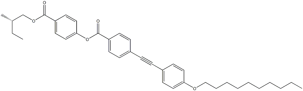 4-[4-[(4-Decyloxyphenyl)ethynyl]benzoyloxy]benzoic acid (S)-2-methylbutyl ester 结构式