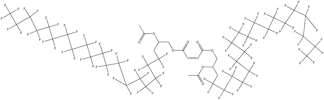 Maleic acid bis(2-acetyloxy-4,4,5,5,6,6,7,7,8,8,9,9,10,10,11,11,12,12,13,13,14,14,15,15,16,16,17,17,18,18,19,19,20,20,21,21,22,22,22-nonatriacontafluorodocosyl) ester 结构式