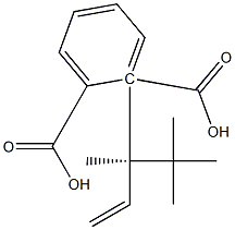 (-)-Phthalic acid hydrogen 1-[(R)-3,4,4-trimethyl-1-pentene-3-yl] ester 结构式