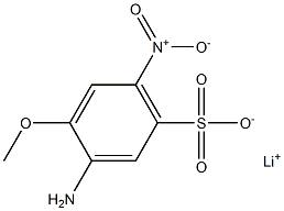 3-Amino-4-methoxy-6-nitrobenzenesulfonic acid lithium salt 结构式