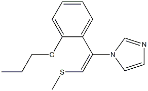 1-[(E)-2-Methylthio-1-[2-propoxyphenyl]ethenyl]-1H-imidazole 结构式