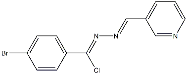 3-Pyridinecarbaldehyde [chloro(4-bromophenyl)methylene]hydrazone 结构式