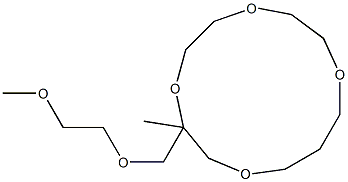 3-Methyl-3-[(2-methoxyethoxy)methyl]-1,4,7,10-tetraoxacyclotridecane 结构式