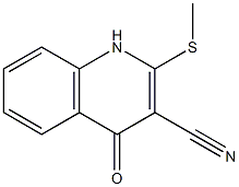 1,4-Dihydro-2-methylthio-4-oxoquinoline-3-carbonitrile 结构式