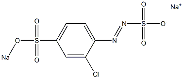 2-Chloro-4-(sodiosulfo)benzenediazosulfonic acid sodium salt 结构式
