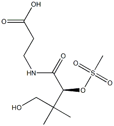 (-)-3-[[(S)-2-Methylsulfonyloxy-4-hydroxy-3,3-dimethyl-1-oxobutyl]amino]propanoic acid 结构式