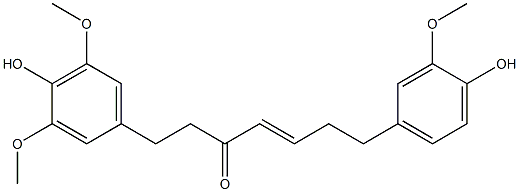 (E)-1-(3,5-Dimethoxy-4-hydroxyphenyl)-7-(3-methoxy-4-hydroxyphenyl)-4-hepten-3-one 结构式