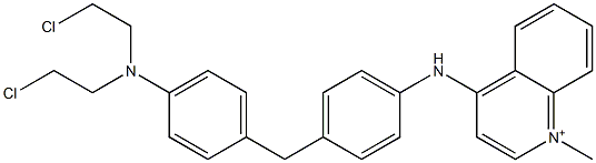 4-[[4-[4-[N,N-Bis(2-chloroethyl)amino]benzyl]phenyl]amino]-1-methylquinolinium 结构式