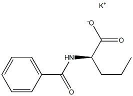 [R,(-)]-2-(Benzoylamino)valeric acid potassium salt 结构式