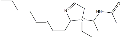 1-[1-(Acetylamino)ethyl]-1-ethyl-2-(3-octenyl)-3-imidazoline-1-ium 结构式