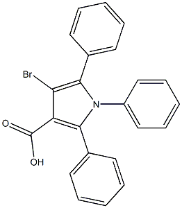 4-Bromo-1,2,5-triphenyl-1H-pyrrole-3-carboxylic acid 结构式