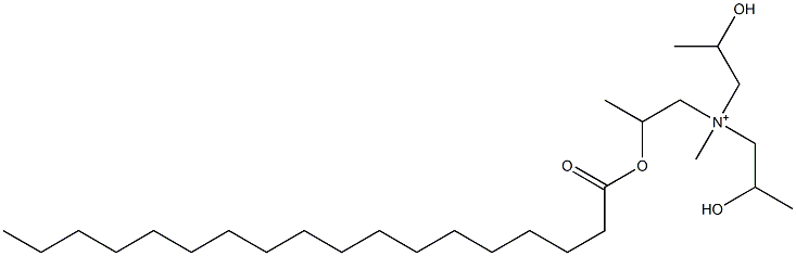 N,N-Bis(2-hydroxypropyl)-N-methyl-2-[(1-oxooctadecyl)oxy]-1-propanaminium 结构式