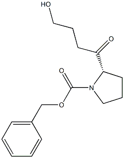 (2S)-2-(4-Hydroxy-1-oxobutyl)pyrrolidine-1-carboxylic acid benzyl ester 结构式