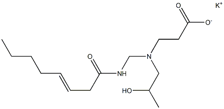 3-[N-(2-Hydroxypropyl)-N-(3-octenoylaminomethyl)amino]propionic acid potassium salt 结构式